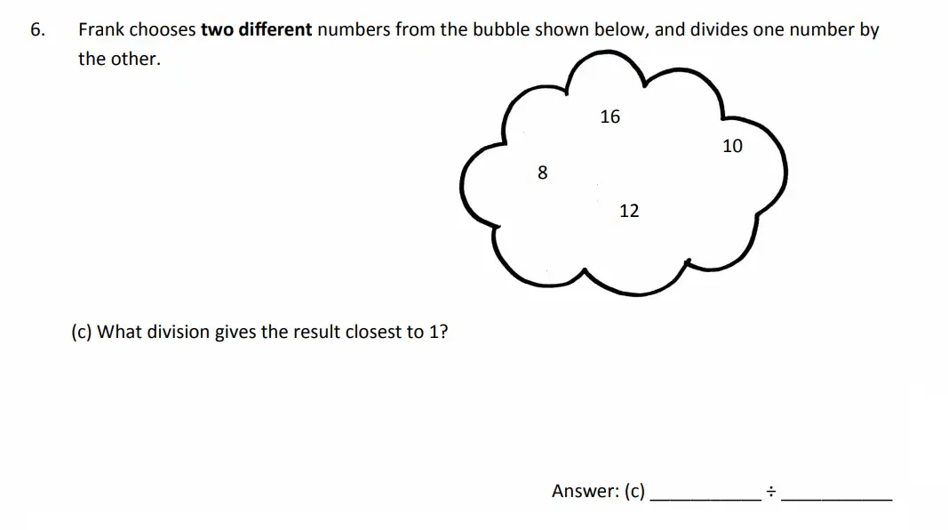 Question 6(c) - The Perse School - 11 Plus Maths Specimen Paper 5 - 2026