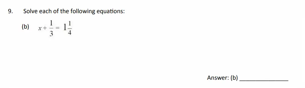Question 9(b) - The Perse School - 11 Plus Maths Specimen Paper 5 - 2026