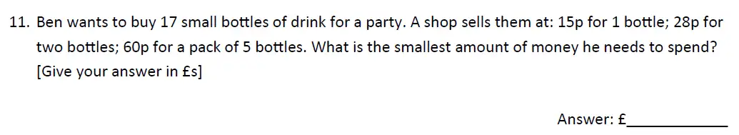 Question 11 - The Perse School 11 Maths Specimen Paper - 2024