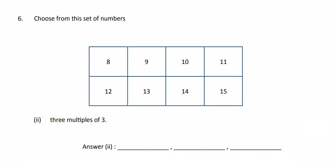 Question 6(ii) - The Perse School - 11 Plus Maths Sample Paper 1 - 2026