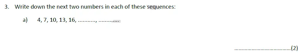 Question 3(a) - Whitgift School 11+ Maths Entrance Exam Sample Paper 2024
