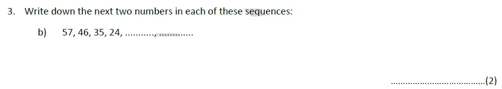 Question 3(b) - Whitgift School 11+ Maths Entrance Exam Sample Paper 2024