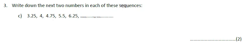 Question 3(c) - Whitgift School 11+ Maths Entrance Exam Sample Paper 2024