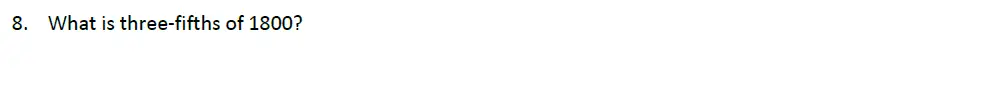 Question 8 - Whitgift School 11+ Maths Entrance Exam Sample Paper 2024