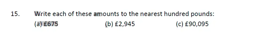 Question 15(a,b,c) - Whitgift School Maths Entrance Exam Sample Questions - 2023
