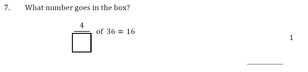 Question 7 - Withington Girls School 11+ Maths Sample Paper 2024