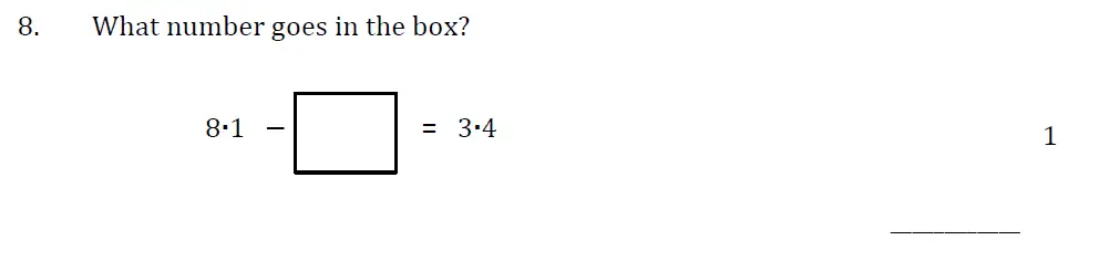 Question 8 - Withington Girls School 11+ Maths Sample Paper 2024