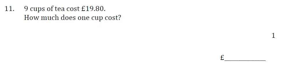 Question 11 - Withington Girls School 11+ Maths Sample Paper 2024