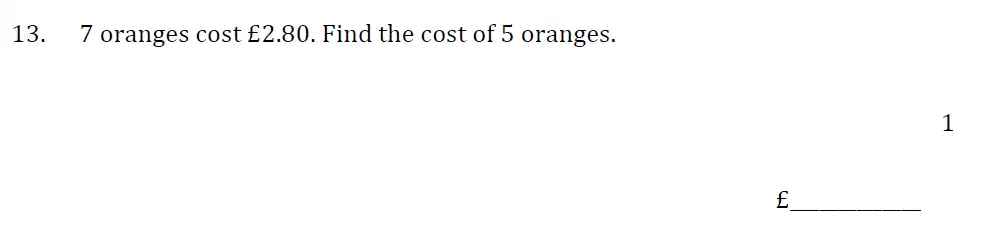 Question 13 - Withington Girls School 11+ Maths Sample Paper 2024