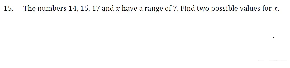 Question 15 - Withington Girls School 11+ Maths Sample Paper 2024
