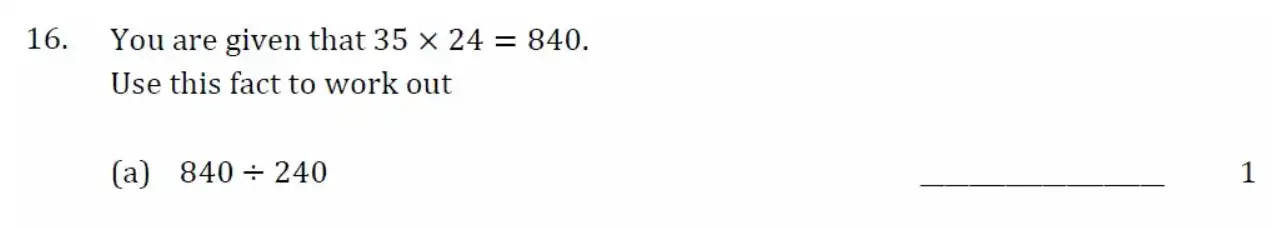 Question 16(a) - Withington Girls School - 11 Plus Maths Sample Paper - 2026
