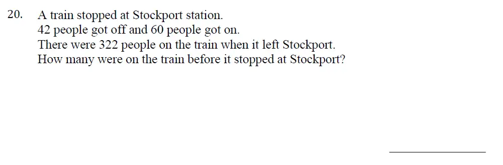 Question 20 - Withington Girls School - 11 Plus Maths Sample Paper - 2025