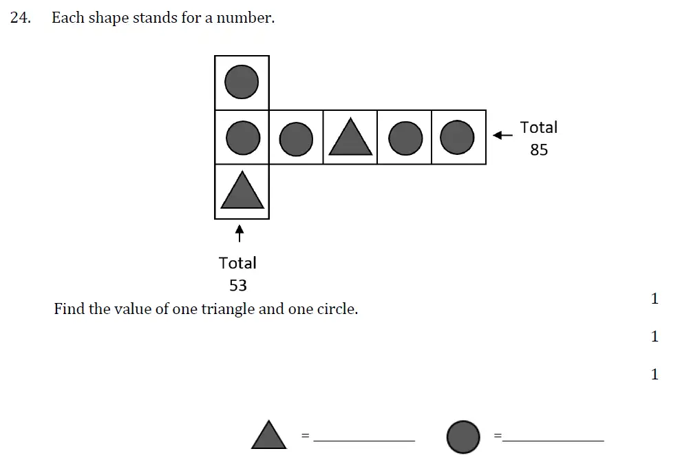 Question 24 - Withington Girls School - 11 Plus Maths Sample Paper - 2025