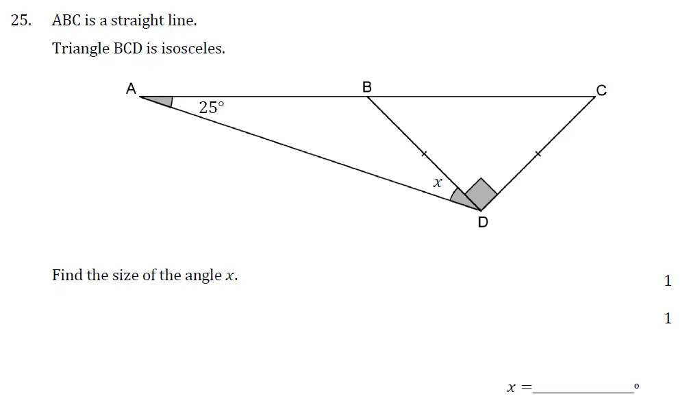 Question 25 - Withington Girls School - 11 Plus Maths Sample Paper - 2025