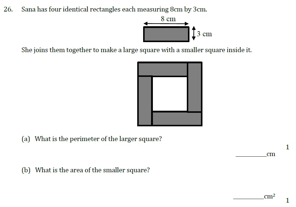 Question 26(a,b) - Withington Girls School - 11 Plus Maths Sample Paper - 2025