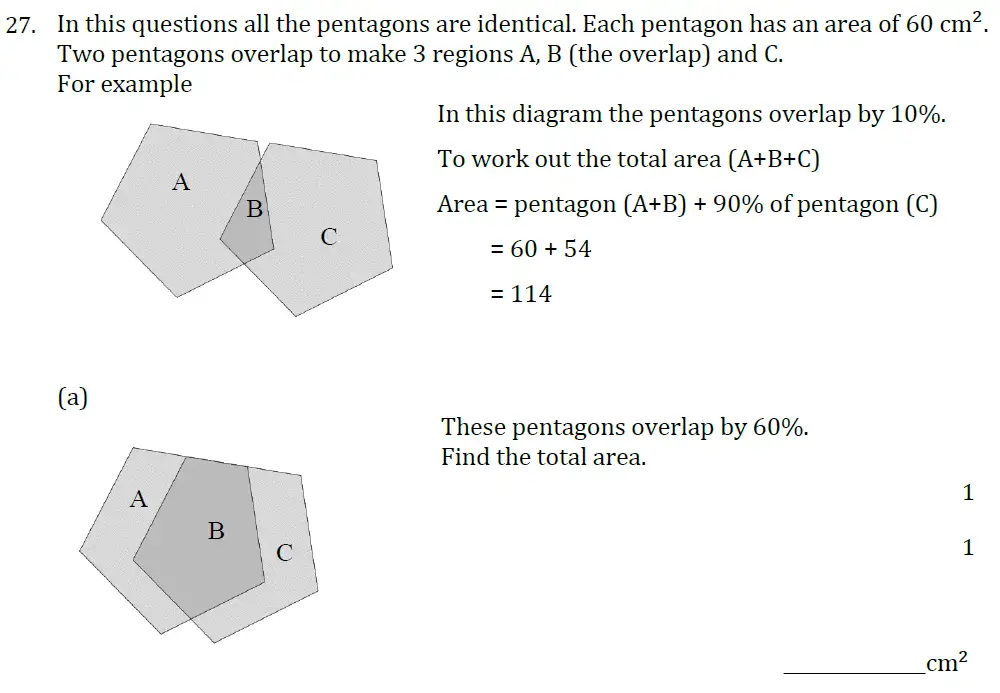 Question 27(a) - Withington Girls School - 11 Plus Maths Sample Paper - 2025