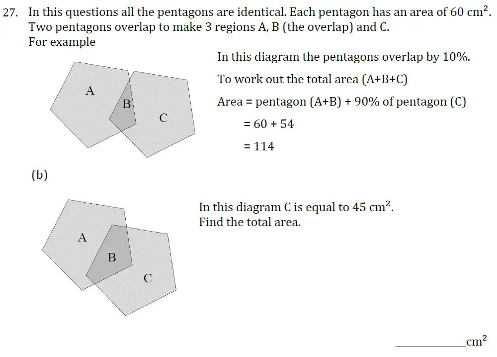 Question 27(b) - Withington Girls School - 11 Plus Maths Sample Paper - 2025