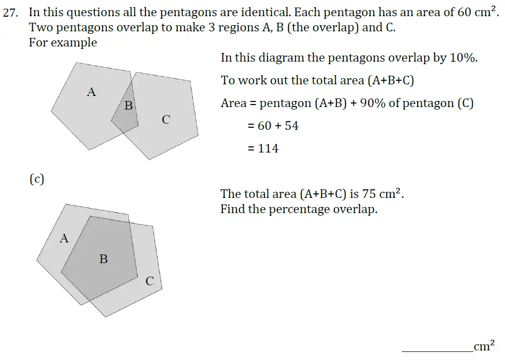 Question 27(c) - Withington Girls School 11+ Maths Sample Paper 2024