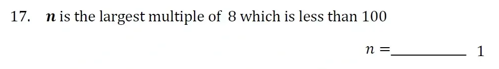 Question 17 - Withington Girls School - 11+ Maths Entrance Paper - 2023