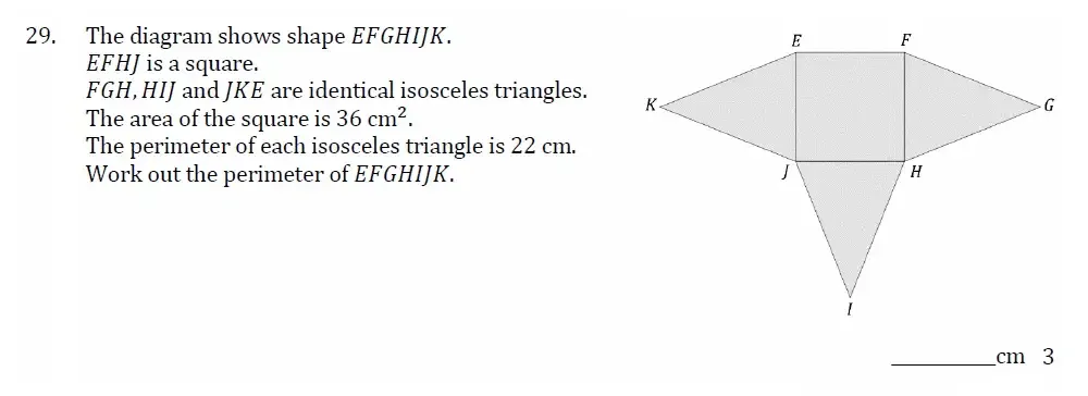 Question 29 - Withington Girls School - 11+ Maths Entrance Paper - 2023