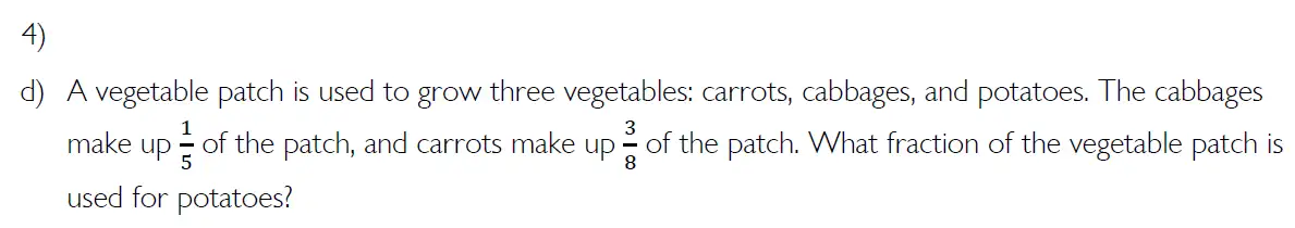 Question 4(d) - Wycombe Abbey 11+ Maths Entrance Exam Sample Paper 2024
