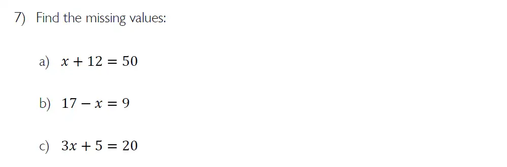 Question 7(a,b,c)