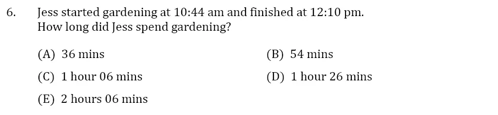 Question 06 - 11 Plus SET Maths Pack 1 Test Paper 1