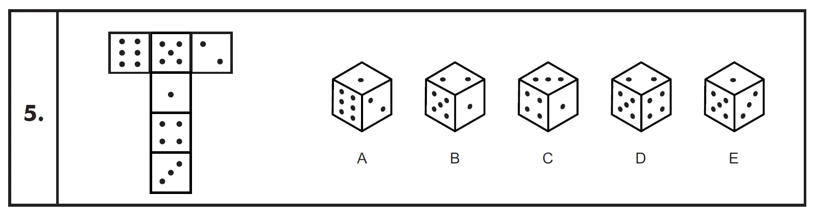 Question 05 - 11+ NVR - Nets and 3D Shapes - Practice Paper 1