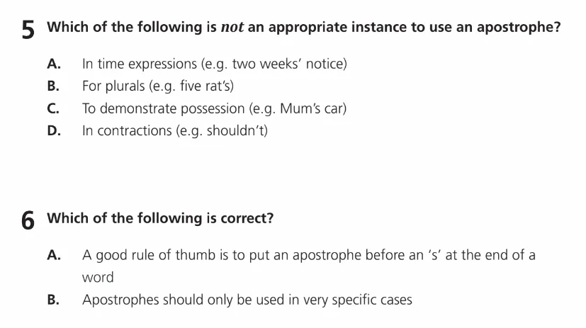 Question 03 - 11+ Free SPaG Punctuation - Test Paper 1