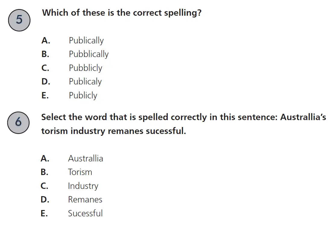 Question 05, 06 - 11 Plus SET English Pack 2 Practice Paper 1