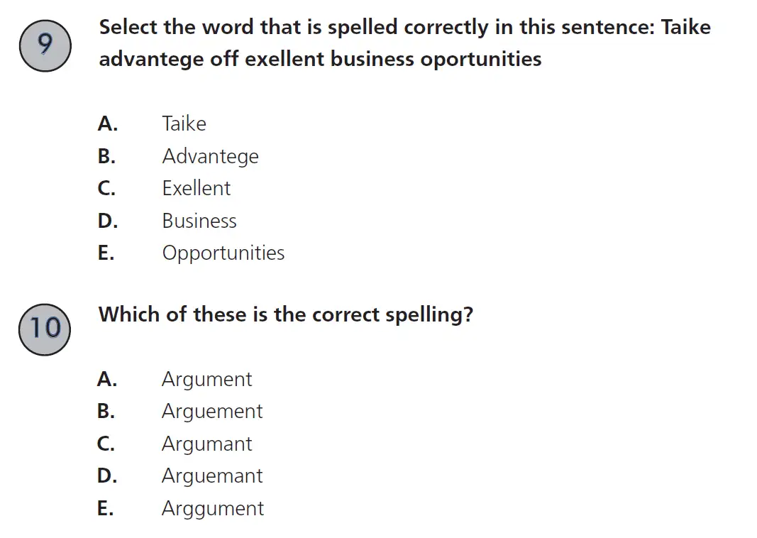 Question 09, 10 - 11 Plus SET English Pack 2 Practice Paper 1