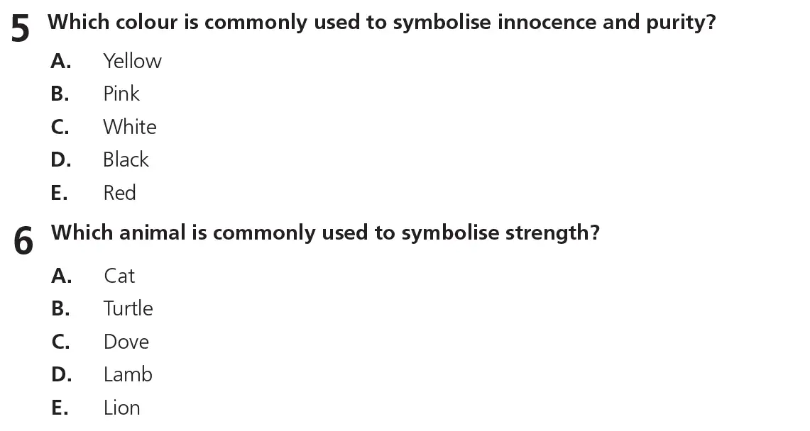 Question 05 & 06 - 11+ Vocabulary - Literary Devices - Test Paper 5
