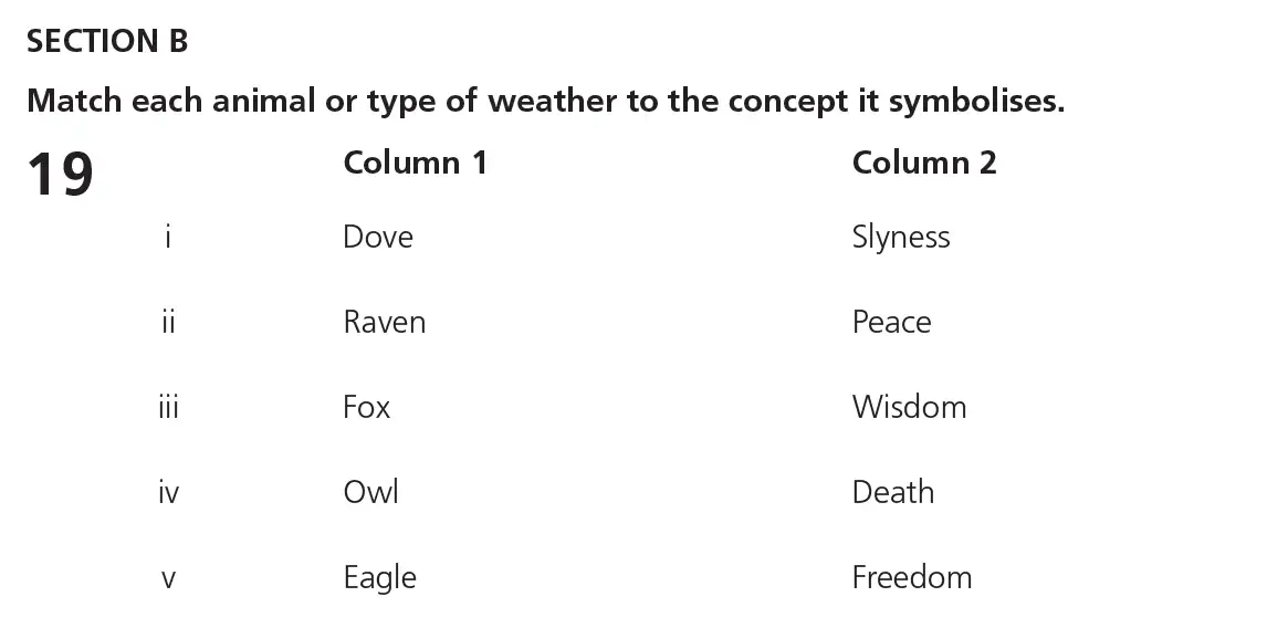 Question 19 - 11+ Vocabulary - Literary Devices - Test Paper 5