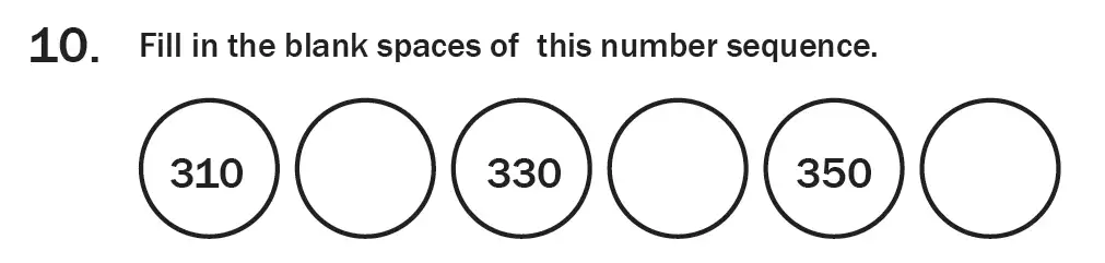 Question 10 - 7 Plus Maths Test Paper 2
