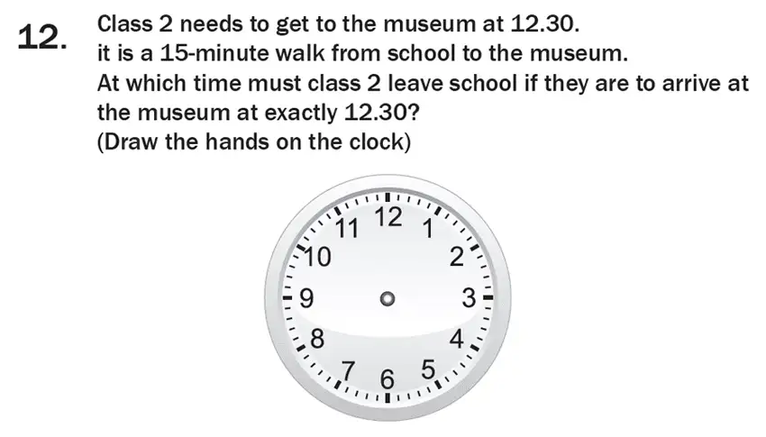 Question 14 - 7 Plus Maths Test Paper 3
