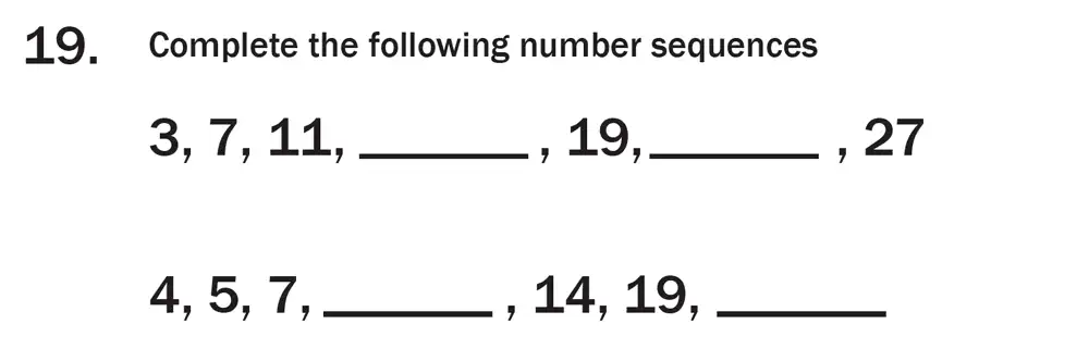 Question 21 - 7 Plus Maths Test Paper 3