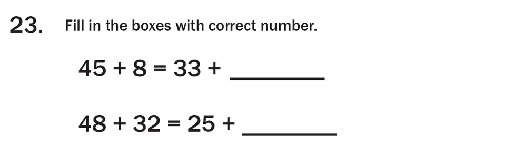 Question 25 - 7 Plus Maths Test Paper 3