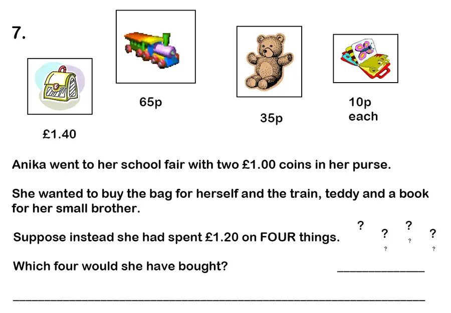 Question 23 - Haberdashers’ Aske’s Boys’ School (HABS) – 7 Plus Maths