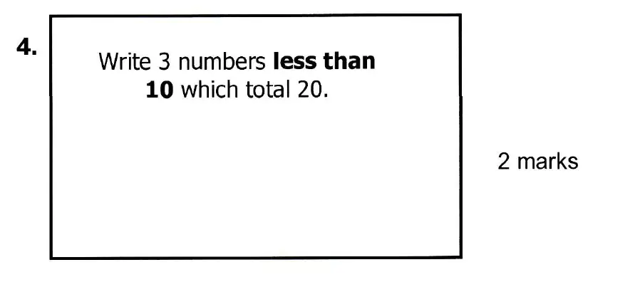Question 10 - Highgate School – 7 Plus Maths Practice Paper