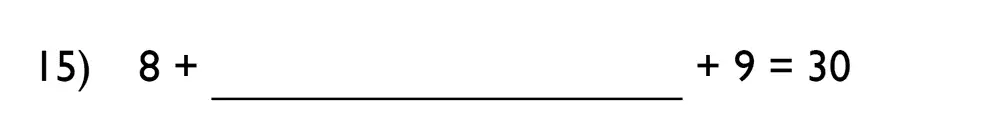 Question 15 - King’s College School – 7 Plus Maths Specimen Paper