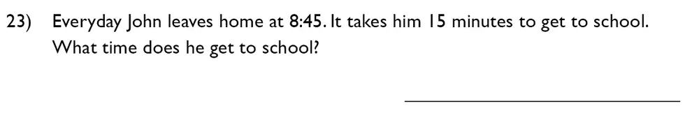 Question 23 - King’s College School – 7 Plus Maths Specimen Paper