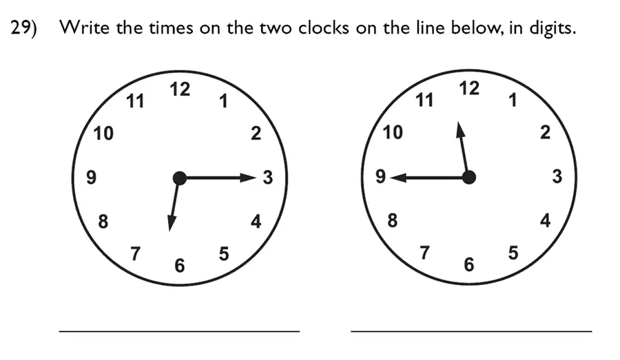 Question 29 - King’s College School – 7 Plus Maths Specimen Paper