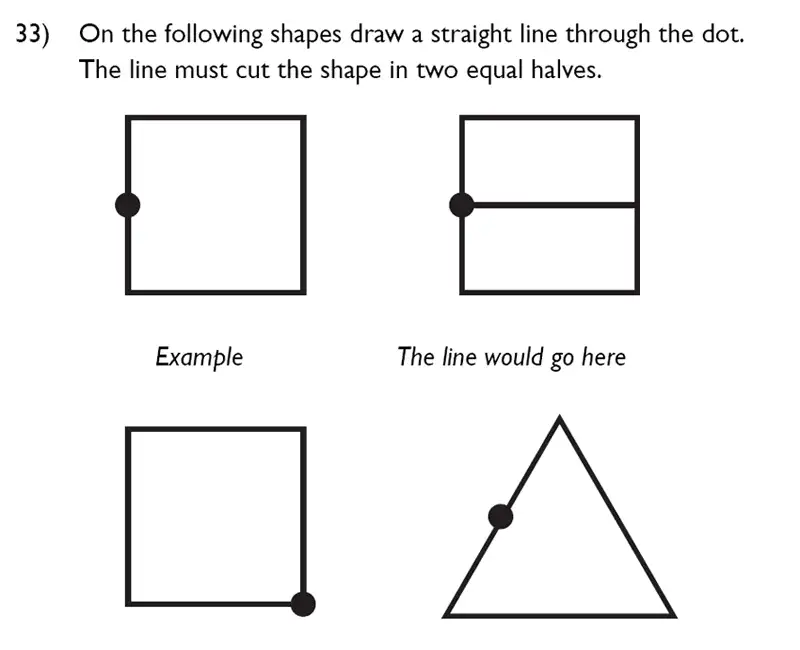 Question 33 - King’s College School – 7 Plus Maths Specimen Paper