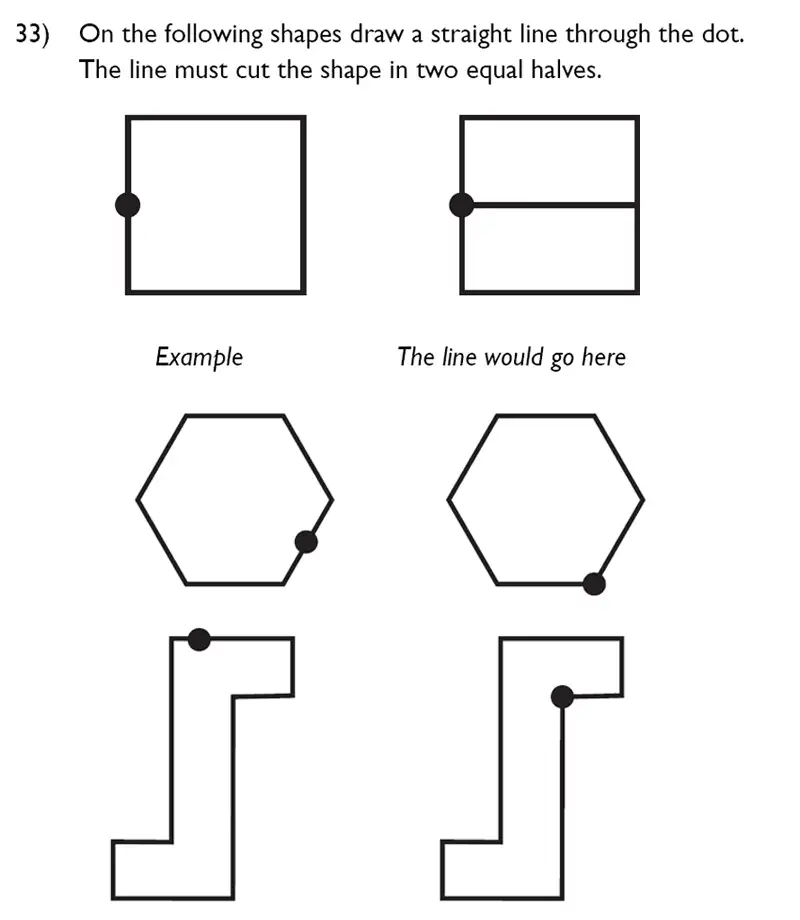 Question 34 - King’s College School – 7 Plus Maths Specimen Paper