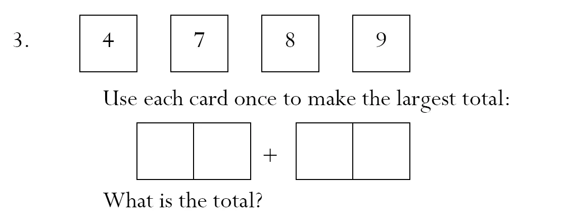 Question 3 - Magdalen College School – 7 Plus Maths Sample Paper