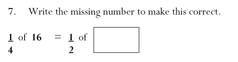 Question 7 - Magdalen College School – 7 Plus Maths Sample Paper