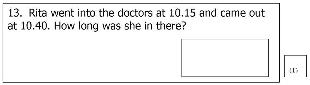 Question 13 - St Mary’s School Cambridge – Year 3 Maths Sample Test Paper