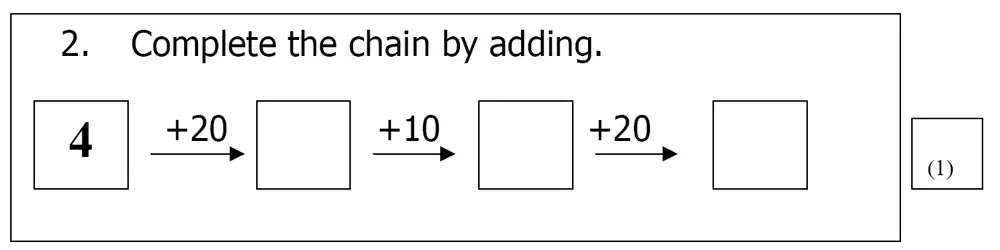 Question 2 - St Mary’s School Cambridge – Year 3 Maths Sample Test Paper