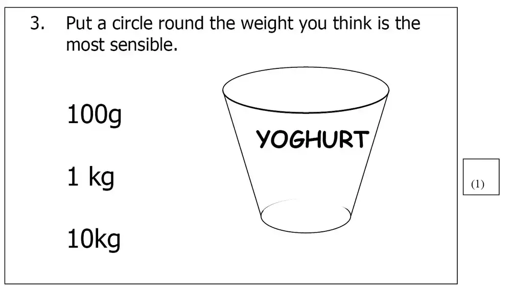Question 3 - St Mary’s School Cambridge – Year 3 Maths Sample Test Paper
