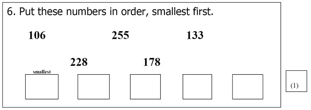 Question 6 - St Mary’s School Cambridge – Year 3 Maths Sample Test Paper